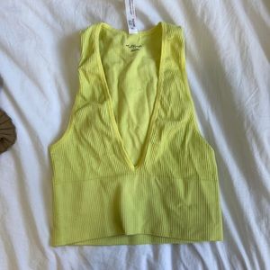 Free people movement bright green/yellow top
